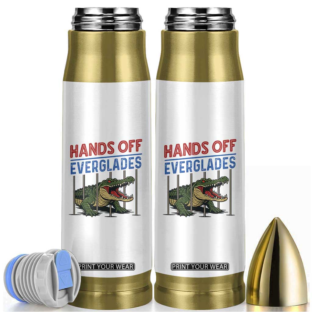 Hands Off Everglades Bullet Tumbler Alligator Protest TS02 White Print Your Wear