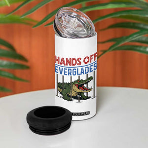 Hands Off Everglades 4 in 1 Can Cooler Tumbler Alligator Protest TS02 Print Your Wear