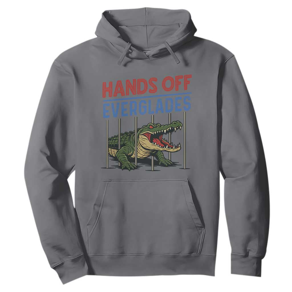 Hands Off Everglades Hoodie Alligator Protest TS02 Charcoal Print Your Wear