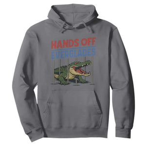 Hands Off Everglades Hoodie Alligator Protest TS02 Charcoal Print Your Wear