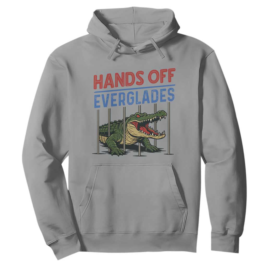 Hands Off Everglades Hoodie Alligator Protest TS02 Sport Gray Print Your Wear
