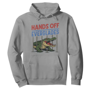 Hands Off Everglades Hoodie Alligator Protest TS02 Sport Gray Print Your Wear