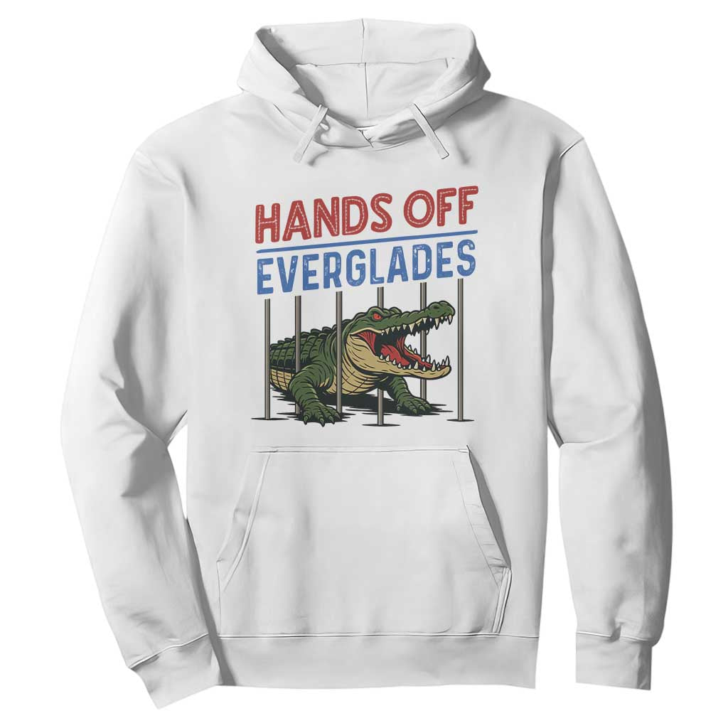 Hands Off Everglades Hoodie Alligator Protest TS02 White Print Your Wear