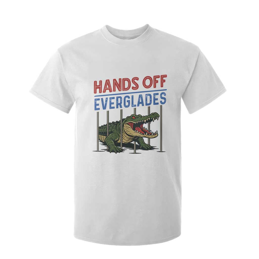 Hands Off Everglades T Shirt For Kid Alligator Protest TS02 White Print Your Wear