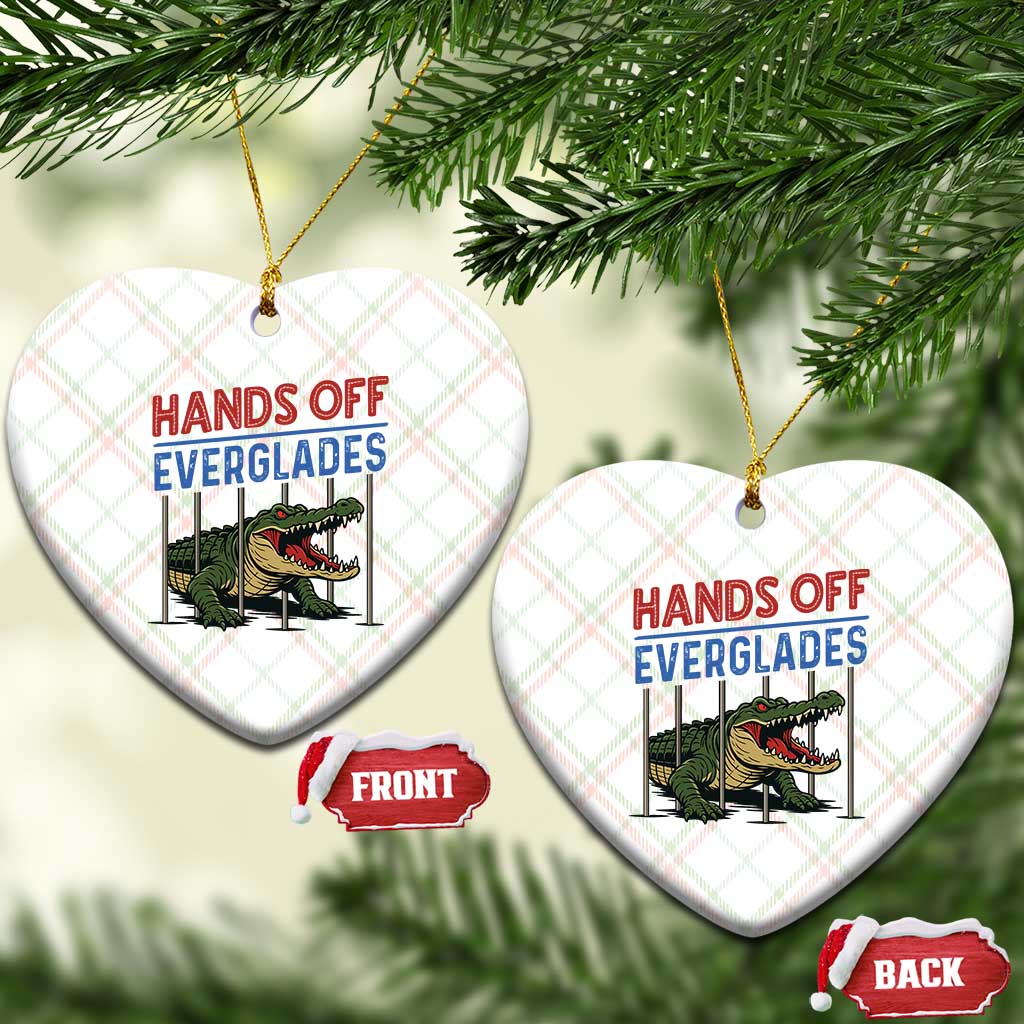 Hands Off Everglades Ceramic Ornament Alligator Protest TS02 Print Your Wear