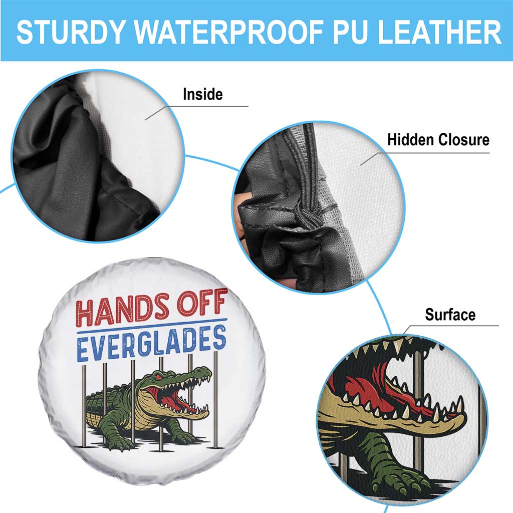 Hands Off Everglades Spare Tire Cover Alligator Protest TS02 Print Your Wear