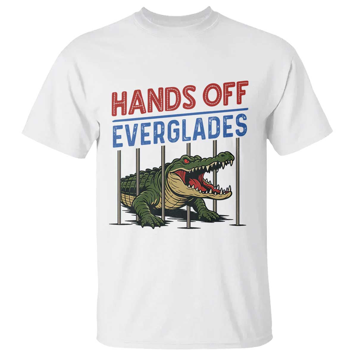 Hands Off Everglades T Shirt Alligator Protest TS02 White Print Your Wear