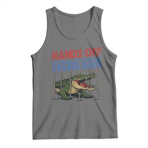 Hands Off Everglades Tank Top Alligator Protest TS02 Black Heather Print Your Wear