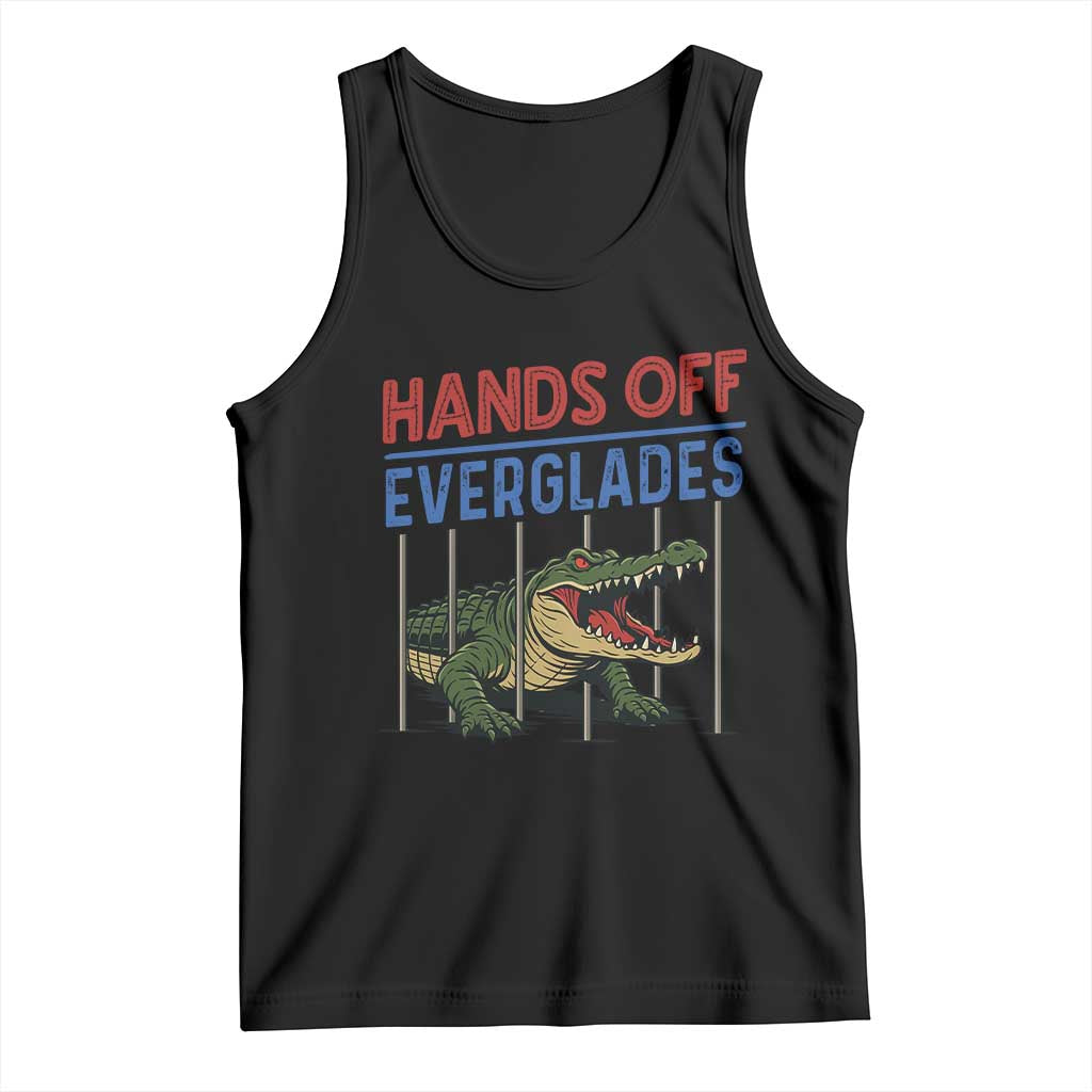 Hands Off Everglades Tank Top Alligator Protest TS02 Black Print Your Wear