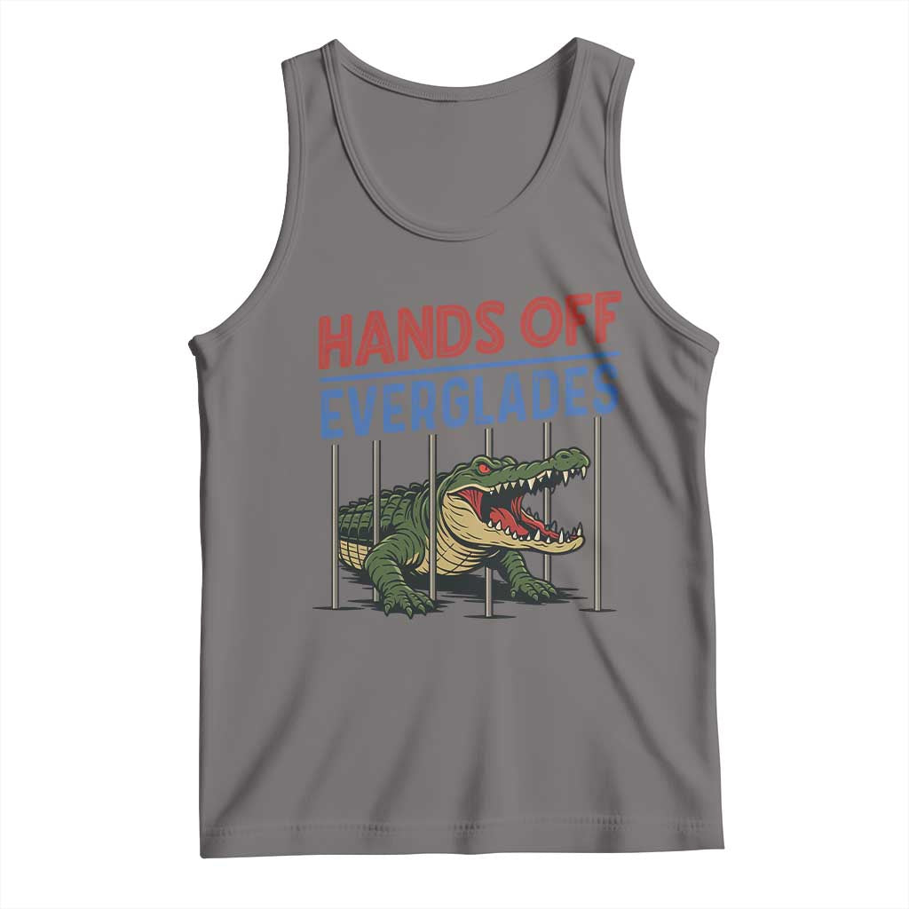 Hands Off Everglades Tank Top Alligator Protest TS02 Deep Heather Print Your Wear