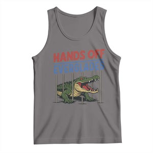 Hands Off Everglades Tank Top Alligator Protest TS02 Deep Heather Print Your Wear