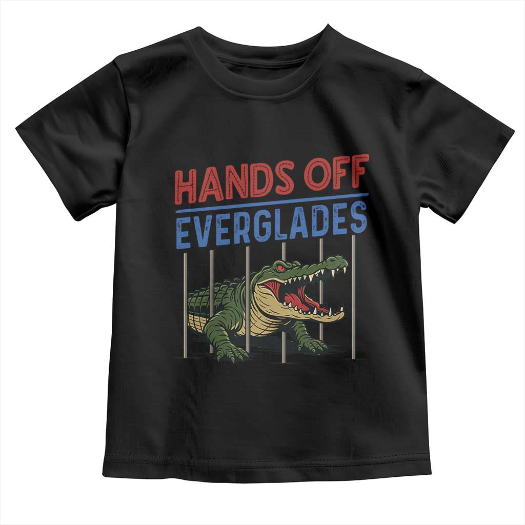 Hands Off Everglades Toddler T Shirt Alligator Protest TS02 Black Print Your Wear