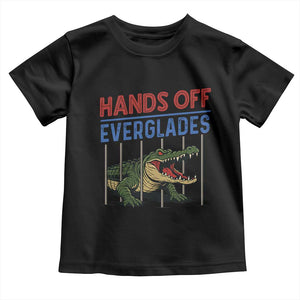 Hands Off Everglades Toddler T Shirt Alligator Protest TS02 Black Print Your Wear