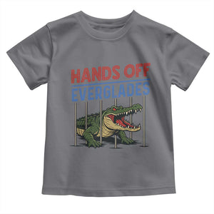 Hands Off Everglades Toddler T Shirt Alligator Protest TS02 Charcoal Print Your Wear
