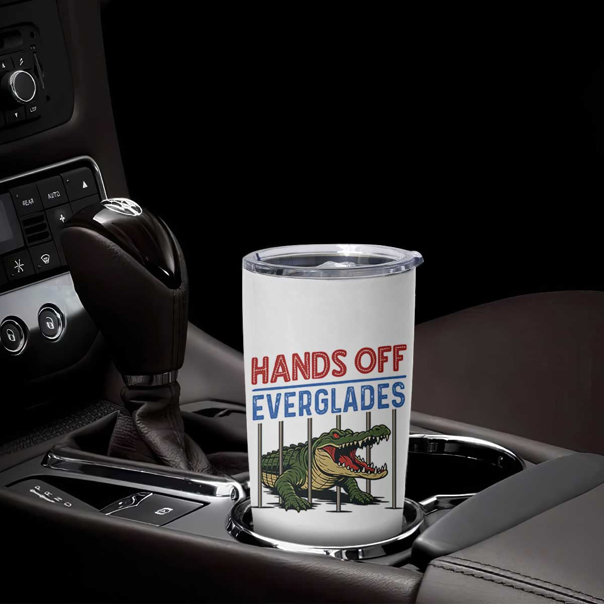 Hands Off Everglades Tumbler Cup Alligator Protest TS02 Print Your Wear