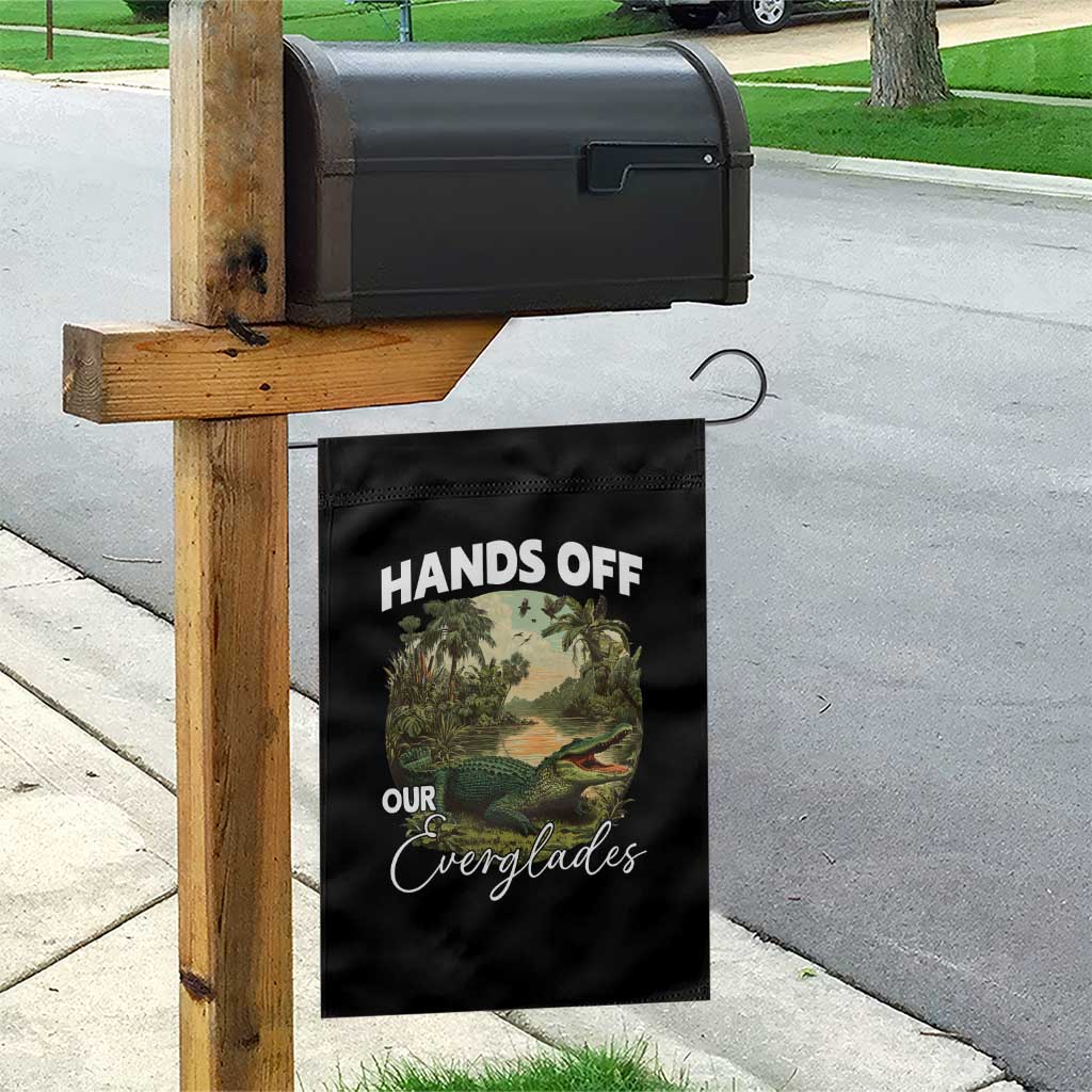 Hands Off Our Everglades Garden Flag Vintage Alligator Swamp TS02 Print Your Wear