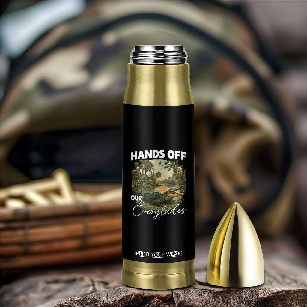 Hands Off Our Everglades Bullet Tumbler Vintage Alligator Swamp TS02 Print Your Wear