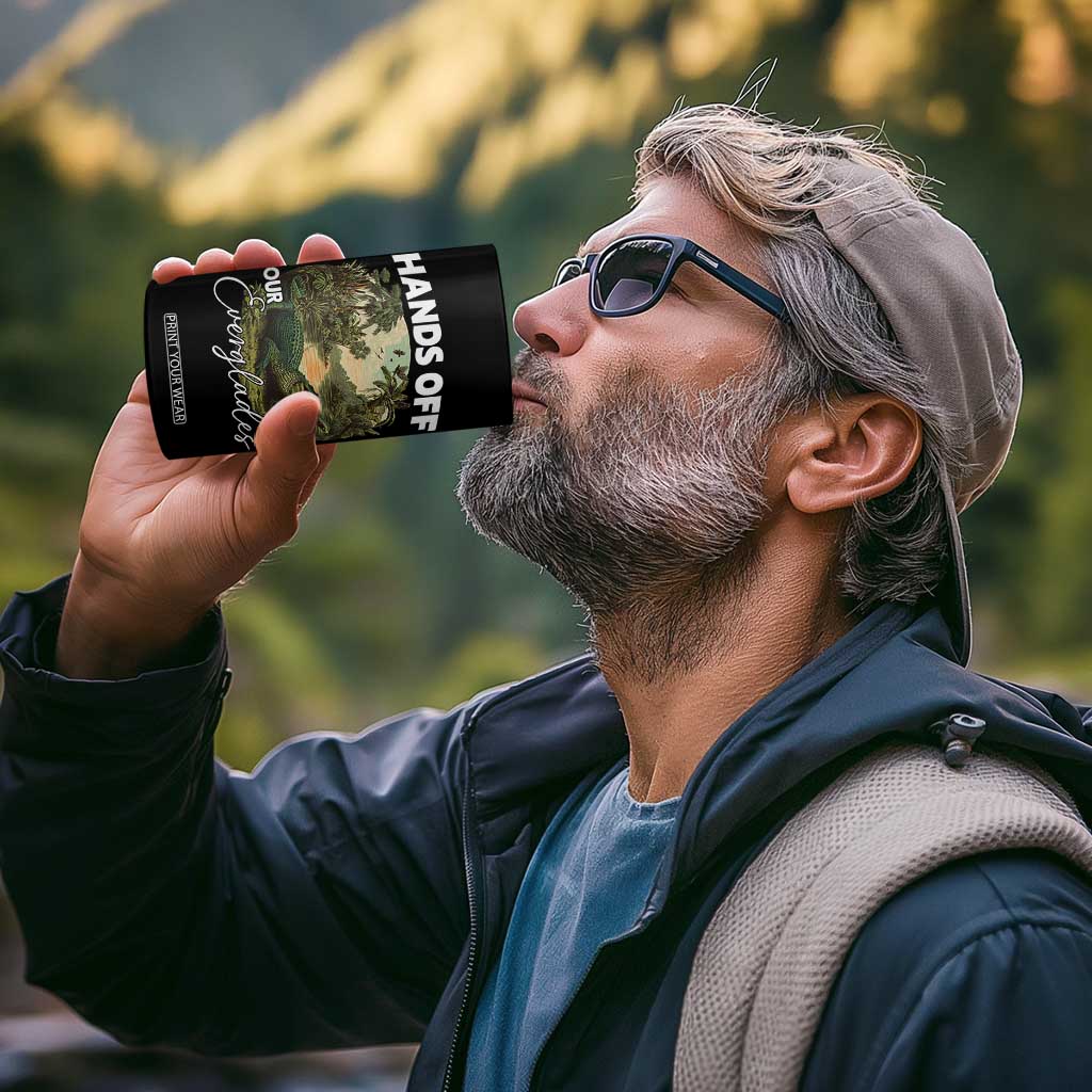 Hands Off Our Everglades 4 in 1 Can Cooler Tumbler Vintage Alligator Swamp TS02 Print Your Wear