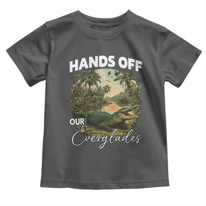 Hands Off Our Everglades Toddler T Shirt Vintage Alligator Swamp TS02 Dark Heather Print Your Wear