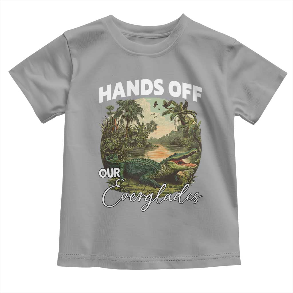 Hands Off Our Everglades Toddler T Shirt Vintage Alligator Swamp TS02 Sport Gray Print Your Wear