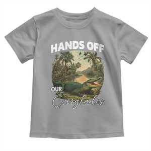 Hands Off Our Everglades Toddler T Shirt Vintage Alligator Swamp TS02 Sport Gray Print Your Wear