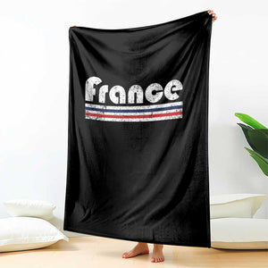Vintage France Flag Distressed Retro Graphic Throw Blanket Patriotic French Heritage Pride Gift TS02 Print Your Wear