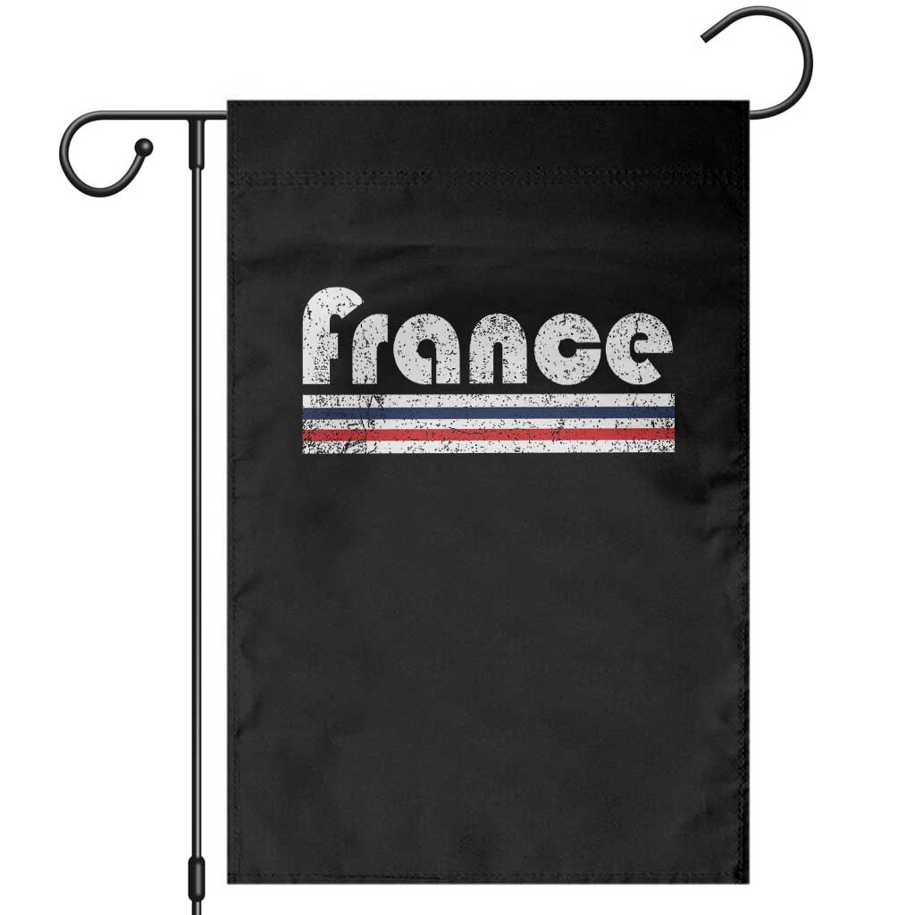 Vintage France Flag Distressed Retro Graphic Garden Flag Patriotic French Heritage Pride Gift TS02 Black Print Your Wear