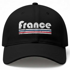 Vintage France Flag Distressed Retro Graphic Baseball Cap Patriotic French Heritage Pride Gift TS02 Print Your Wear