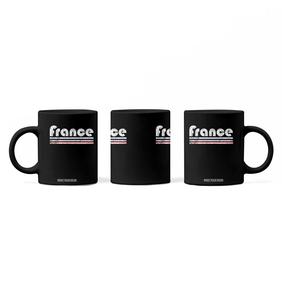 Vintage France Flag Distressed Retro Graphic Coffee Mug Patriotic French Heritage Pride Gift TS02 Print Your Wear