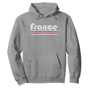 Vintage France Flag Distressed Retro Graphic Hoodie Patriotic French Heritage Pride Gift TS02 Sport Gray Print Your Wear