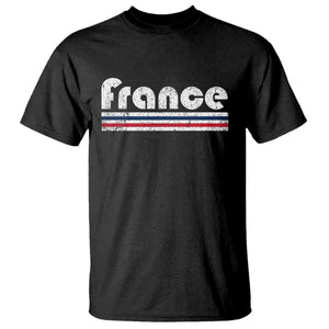 Vintage France Flag Distressed Retro Graphic T Shirt Patriotic French Heritage Pride Gift TS02 Black Print Your Wear