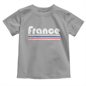 Vintage France Flag Distressed Retro Graphic Toddler T Shirt Patriotic French Heritage Pride Gift TS02 Sport Gray Print Your Wear