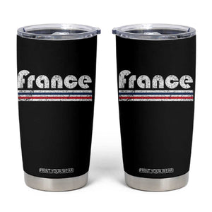 Vintage France Flag Distressed Retro Graphic Tumbler Cup Patriotic French Heritage Pride Gift TS02 Black Print Your Wear