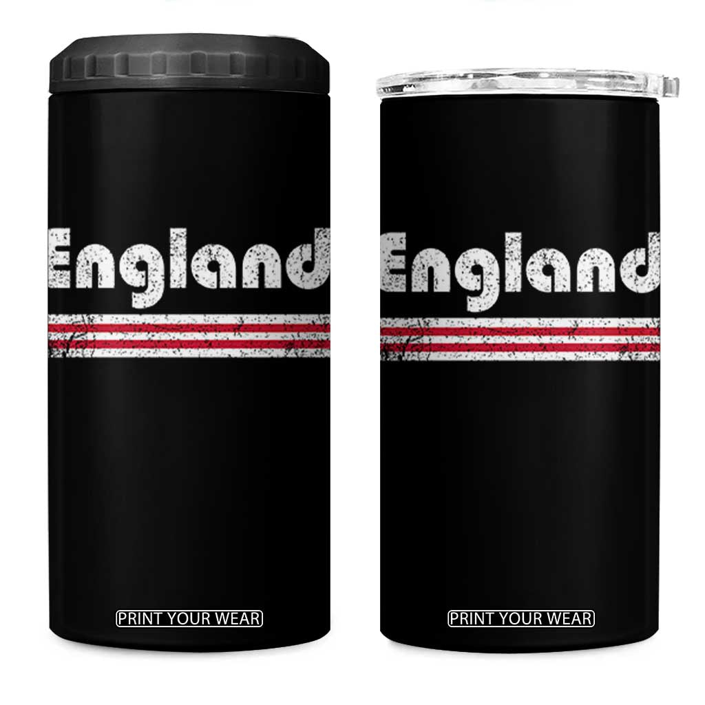 Vintage England Retro Distressed Graphic 4 in 1 Can Cooler Tumbler Patriotic English Heritage Pride Souvenir TS02 One Size: 16 oz Black Print Your Wear