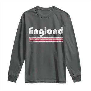 Vintage England Retro Distressed Graphic Long Sleeve Shirt Patriotic English Heritage Pride Souvenir TS02 Dark Heather Print Your Wear
