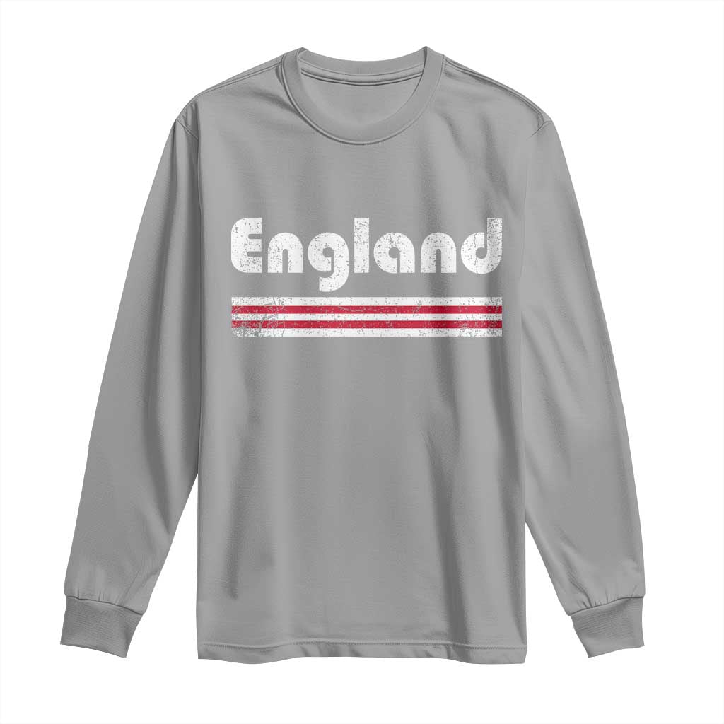 Vintage England Retro Distressed Graphic Long Sleeve Shirt Patriotic English Heritage Pride Souvenir TS02 Sport Gray Print Your Wear