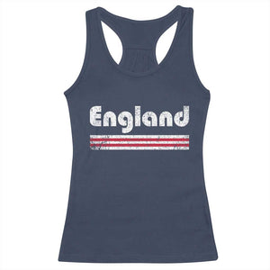 Vintage England Retro Distressed Graphic Racerback Tank Top Patriotic English Heritage Pride Souvenir TS02 Navy Print Your Wear