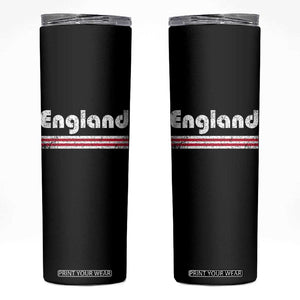 Vintage England Retro Distressed Graphic Skinny Tumbler Patriotic English Heritage Pride Souvenir TS02 Black Print Your Wear