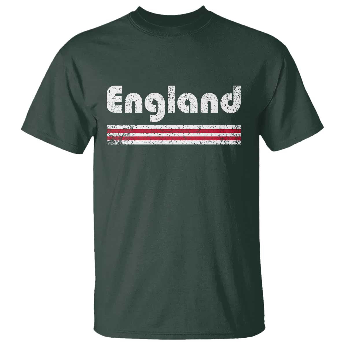 Vintage England Retro Distressed Graphic T Shirt Patriotic English Heritage Pride Souvenir TS02 Dark Forest Green Print Your Wear