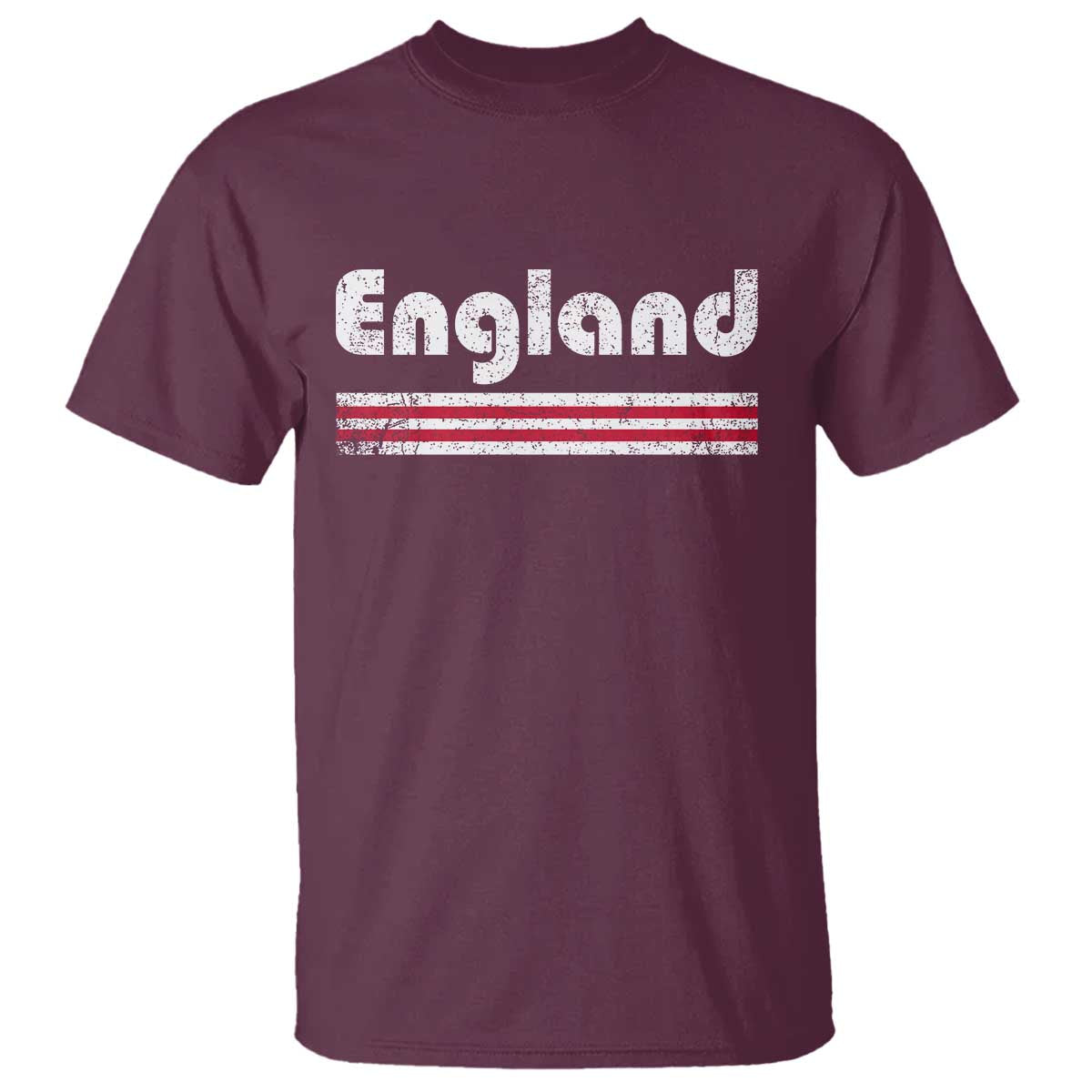Vintage England Retro Distressed Graphic T Shirt Patriotic English Heritage Pride Souvenir TS02 Maroon Print Your Wear