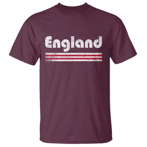 Vintage England Retro Distressed Graphic T Shirt Patriotic English Heritage Pride Souvenir TS02 Maroon Print Your Wear