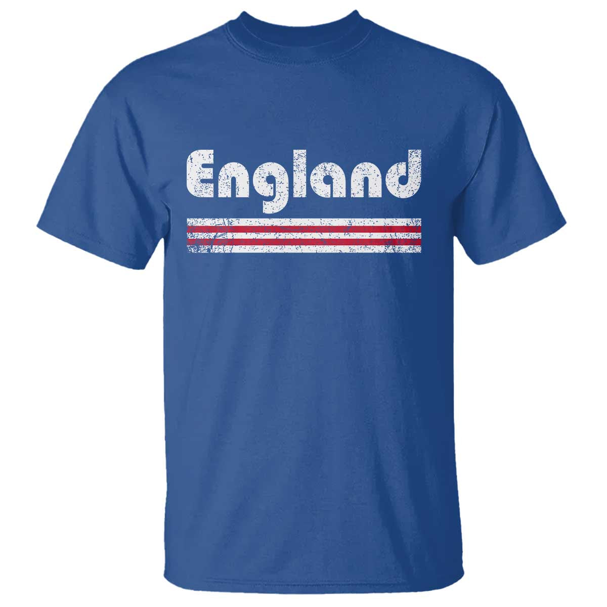 Vintage England Retro Distressed Graphic T Shirt Patriotic English Heritage Pride Souvenir TS02 Royal Blue Print Your Wear
