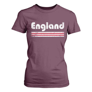Vintage England Retro Distressed Graphic T Shirt For Women Patriotic English Heritage Pride Souvenir TS02 Maroon Print Your Wear