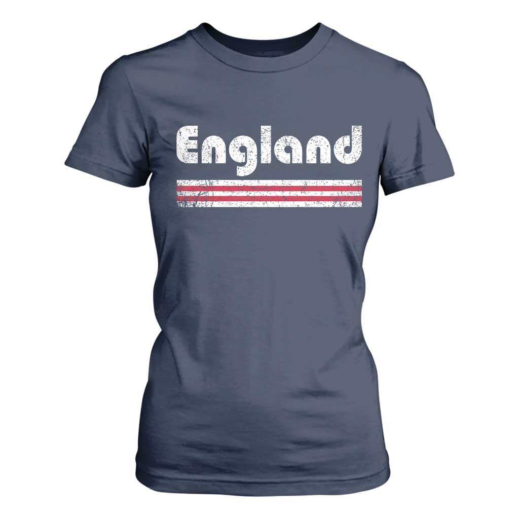 Vintage England Retro Distressed Graphic T Shirt For Women Patriotic English Heritage Pride Souvenir TS02 Navy Print Your Wear