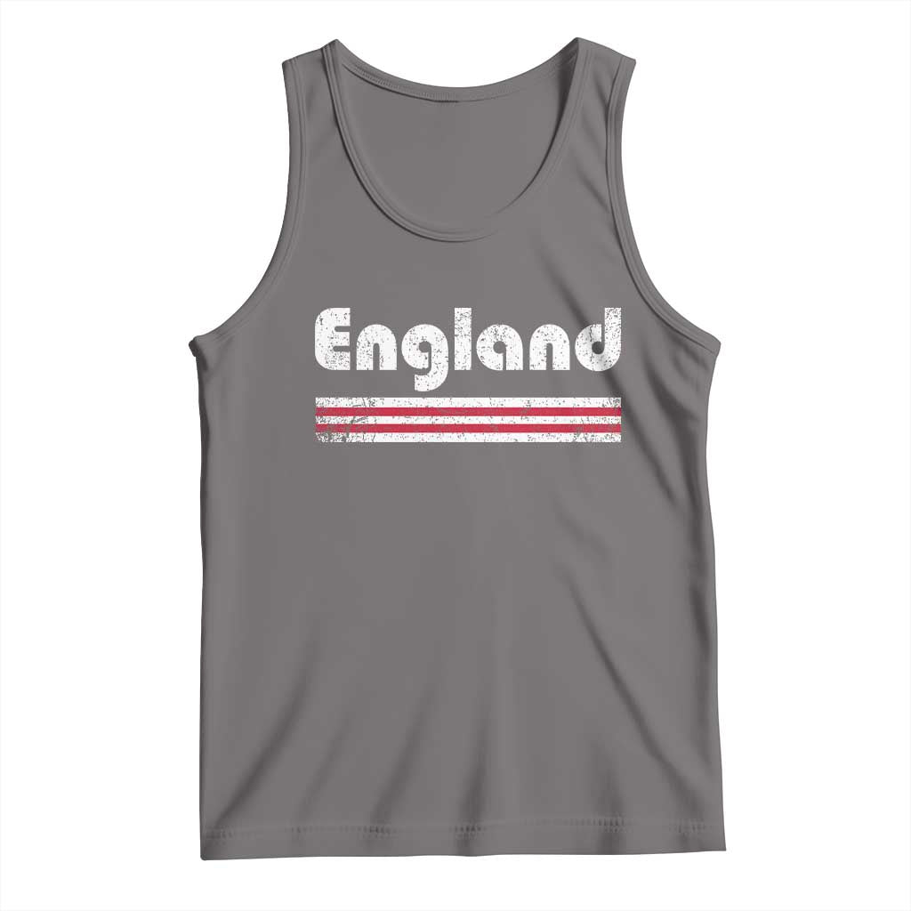 Vintage England Retro Distressed Graphic Tank Top Patriotic English Heritage Pride Souvenir TS02 Deep Heather Print Your Wear