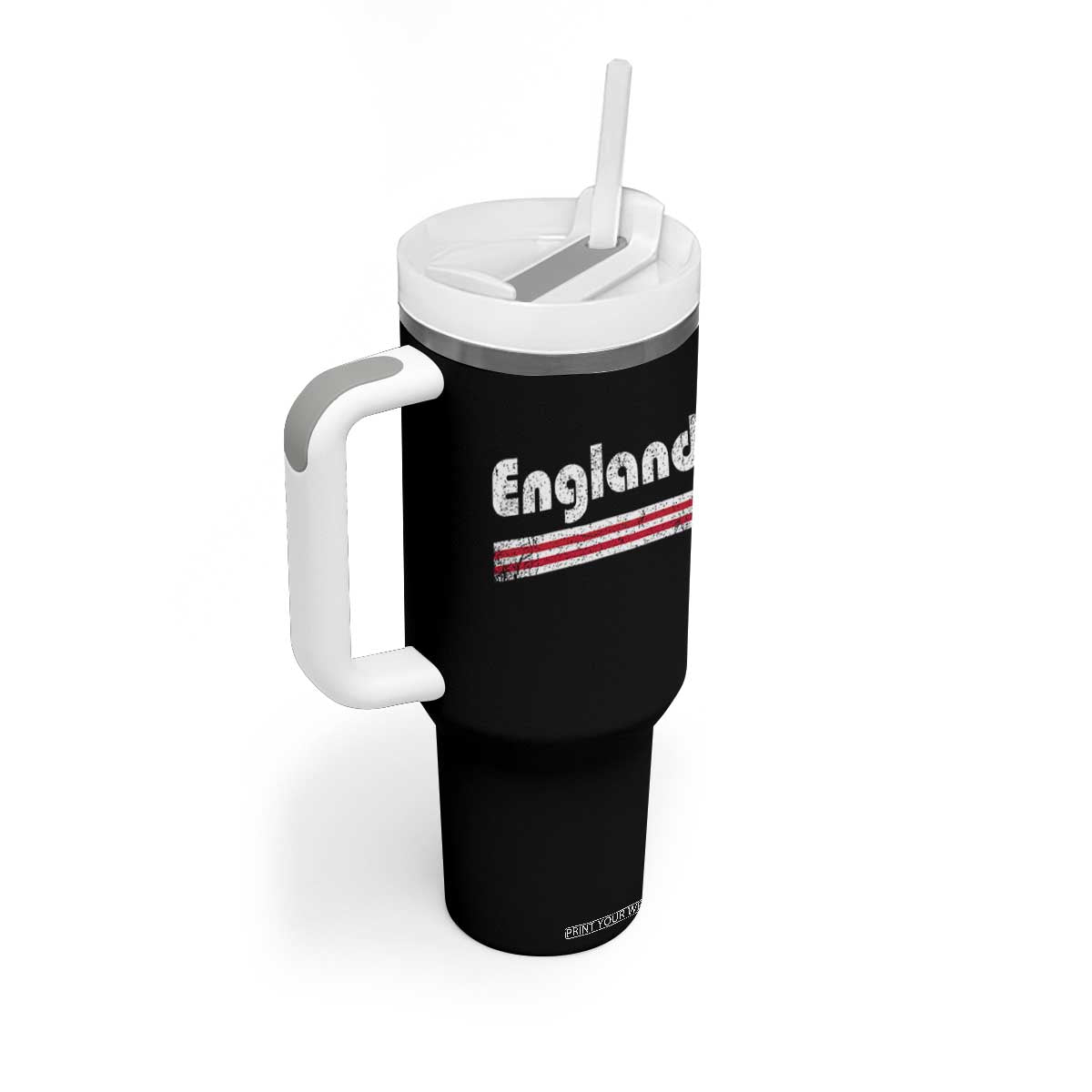 Vintage England Retro Distressed Graphic Tumbler With Handle Patriotic English Heritage Pride Souvenir TS02 Print Your Wear