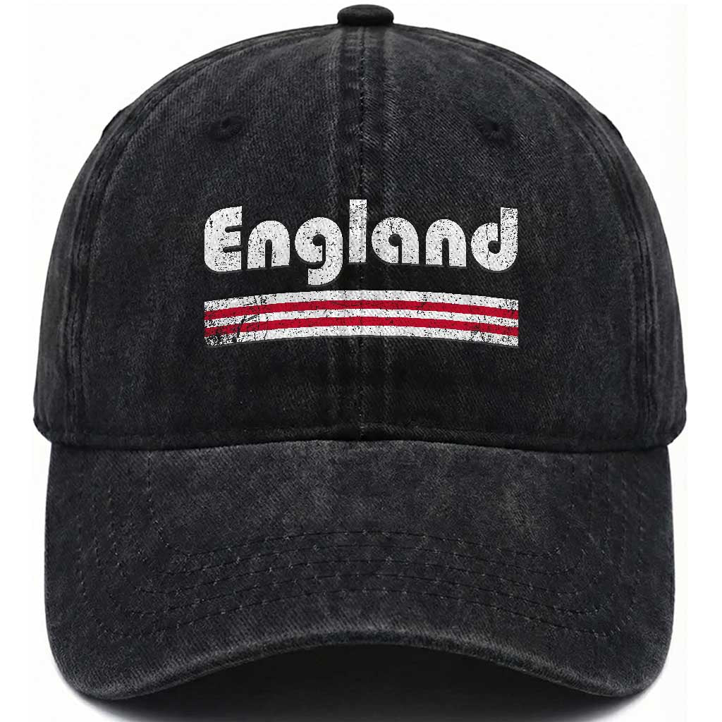 Vintage England Retro Distressed Graphic Washed Cotton Baseball Cap Patriotic English Heritage Pride Souvenir TS02 Print Your Wear