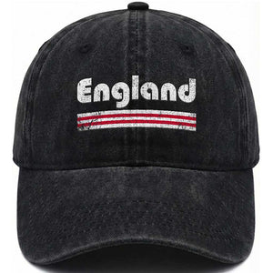 Vintage England Retro Distressed Graphic Washed Cotton Baseball Cap Patriotic English Heritage Pride Souvenir TS02 Print Your Wear