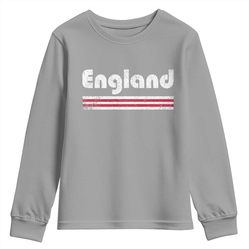 Vintage England Retro Distressed Graphic Youth Sweatshirt Patriotic English Heritage Pride Souvenir TS02 Sport Gray Print Your Wear