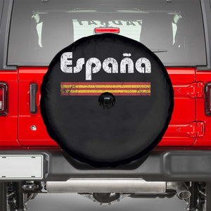 Vintage Espana Espanol Retro Distressed Graphic Spare Tire Cover Patriotic Spanish Spain Flag Heritage Pride Souvenir TS02 Black Print Your Wear